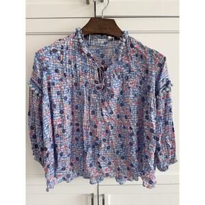 Poupette St. Barth Blouse Tunic Floral Size XSmall